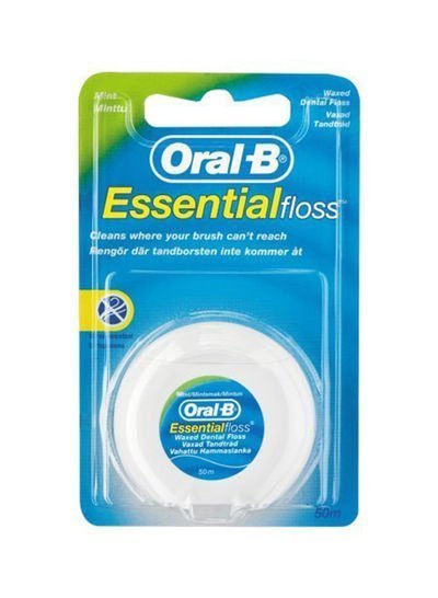 Oral B Mint Waxed Essential Floss White 50meter