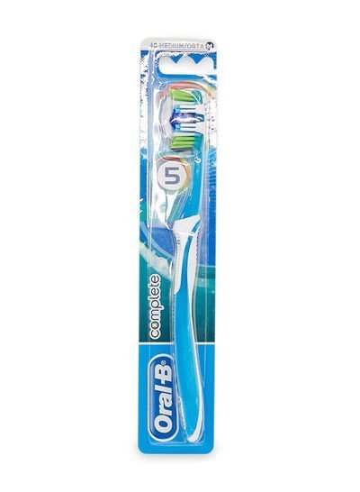 Oral B Complete 5 Way Clean Medium Toothbrush Multicolor