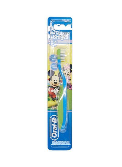 Oral B Pro-Expert Stages Disney Mickey Mouse Toothbrush 2-4 Years, Multicolour