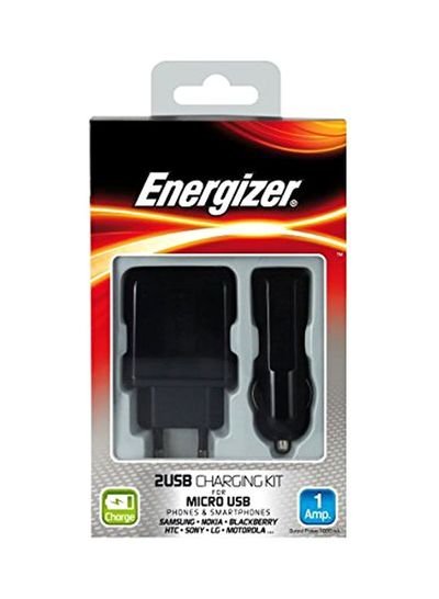 Energizer Dual USB Charging Kit Black
