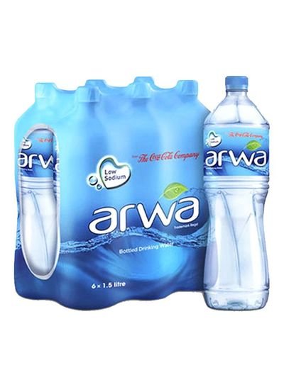 Arwa Pack Of 6 Water Bottles 9L Pack of 6