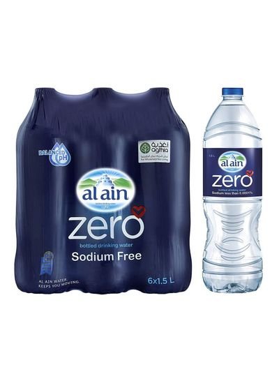 Al Ain Zero Water Bottles 1.5L Pack of 6