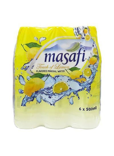 Masafi Lemon Flavoured Water 500ml Pack of 6