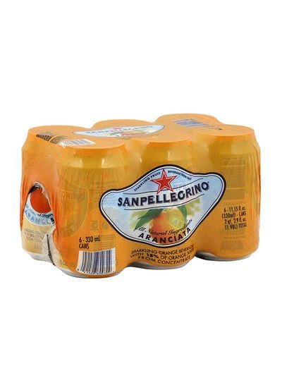 San Pellegrino San Pellegrino Sprakling Aranciata Orange Beverage 6 x 330ml