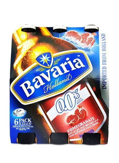 Bavaria Pack Of 6 Non Alcoholic Pomegranate Beer Bottle 330ml