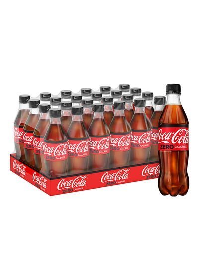 Coca Cola Zero Soft Drink Pet Bottles 500ml Pack of 24