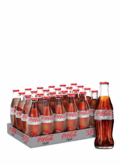 Coca Cola Light Soft Drink Glass Bottles 290ml Pack Of 24