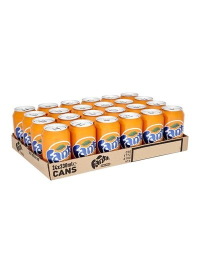 Fanta Orange Carbonated Soft Drink Cans 330ml Pack Of 24
