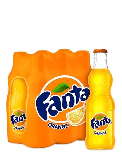 Fanta Orange Soft Drink Bottle 250ml Pack of 6