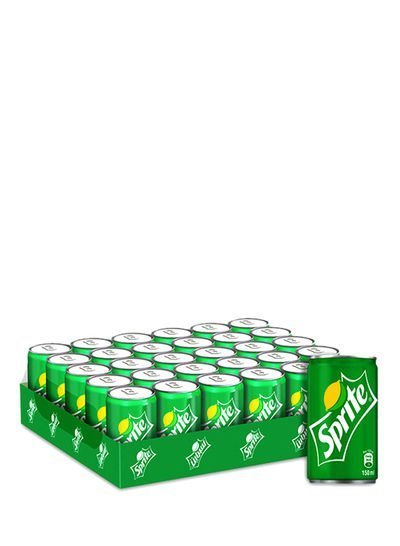 Sprite Regular Carbonated Soft Drink Cans 150ml Pack Of  30