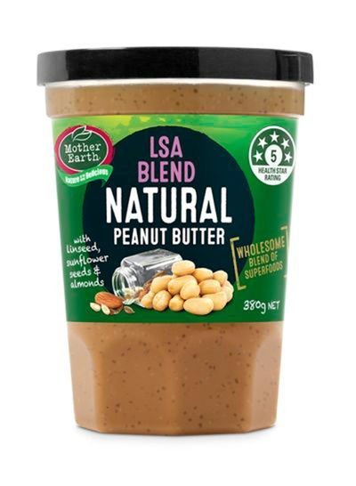 Mother Earth LSA Blend Natural Peanut Butter 380g