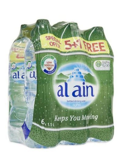 Al Ain Bottled Drinking Water 1.5L Pack Of 6 1.5L Pack of 6