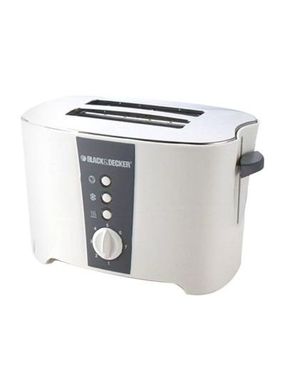 BLACK+DECKER Bread Toaster 2 Slice With Crumb Tray ET122-B5 White/Grey