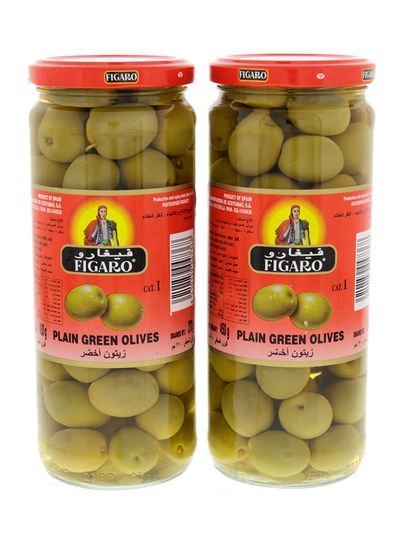 Figaro Plain Green Olives 270g Pack of 2