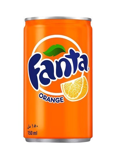 Fanta Orange Carbonated Soft Drink Can Orange 150ml