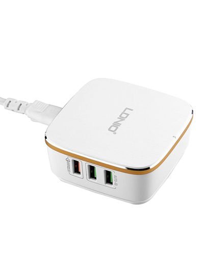 LDNIO 6-Port USB Desktop Charger White