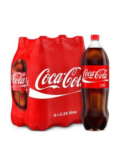 Coca Cola Regular Soft Drink Bottles 2.25L Pack Of 6