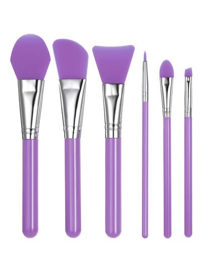 ANSELF 6 Piece Silicone Makeup Brush Set Purple