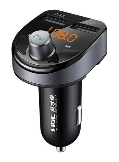 LESHP FM Dual USB Car Charger Black/Grey