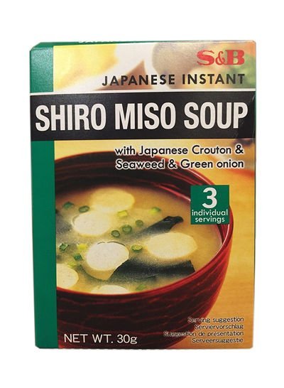 S&B Shiro Miso Soup With Japanese Crouton Seaweed And Green Onion 30g