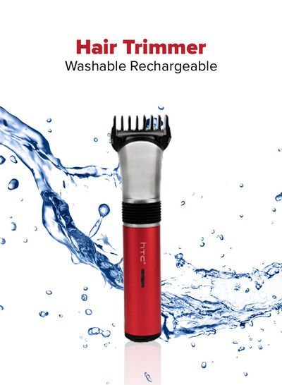 HTC Rechargeable Hair Trimmer Red/Black/Silver