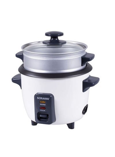 SONASHI Rice Cooker With Steamer 600 ml SRC-306 White/Black