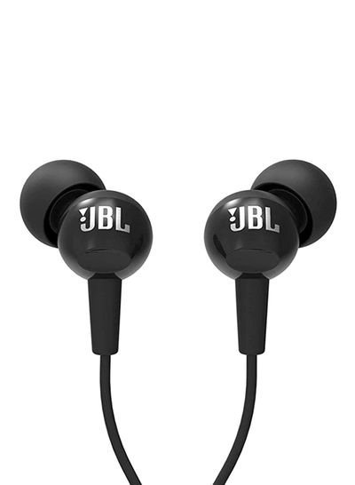 JBL C100SI 3.5mm Wired In-line Earphones With Mic And In-line Control Black