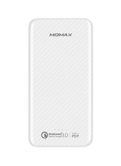 Momax 10000 mAh iPower Minimal PD QC Power Bank White