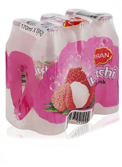 Pran Pack of 6 Litchi Drink 170 ml Pack of 6