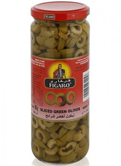 Figaro Pack Of 2 Sliced Green Olives 450×2 g Pack of 2