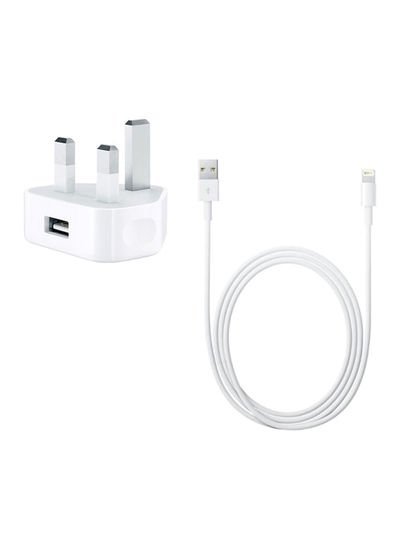 Generic One USB Port Wall Charger With USB Data Sync Charging Cable White