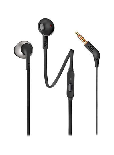 JBL Tune 205 In-Ear Wired Headphones With Mic Black