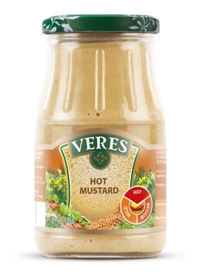 VERES Pack Of 20 Hot Mustard (190g) 20 x 190g Pack of 20