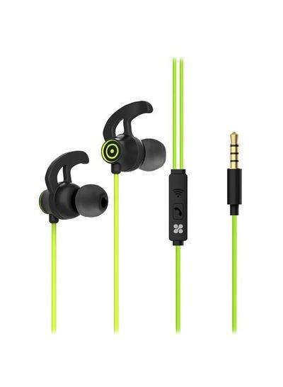 Promate Premium 3.5mm HD Stereo Sound Earphones With Built-In Mic Green