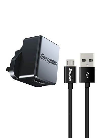 Energizer Classic 1A Compact Micro-USB Fast Charging Wall Charger Black