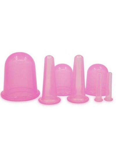 Generic 7-Piece Vacuum Massage Cups Pink