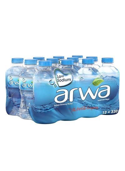 Arwa Water Bottles 330ml Pack of 12