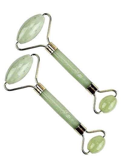 Katedy 2-Piece Face Roller And Massager Green/Silver