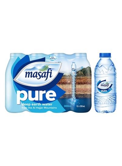Masafi Pure Low Sodium Natural Water 330ml Pack of 12