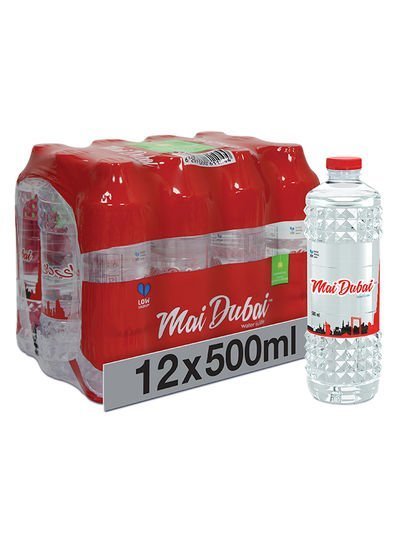 Mai Dubai Low Sodium Water Bottles 500ml Pack of 12