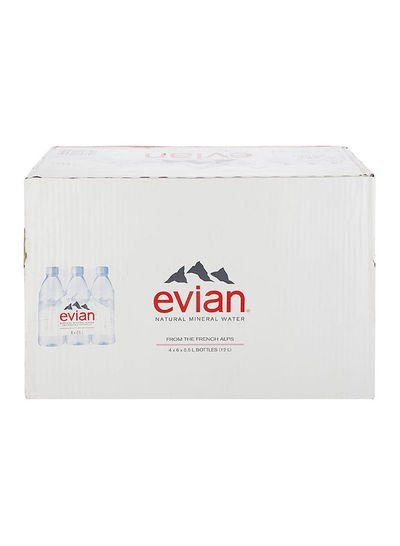 Evian Natural Drinking Water 500ml Pack of 24