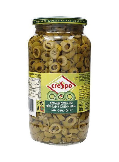 creSpo Whole Sliced Green Olives In Brine 460g