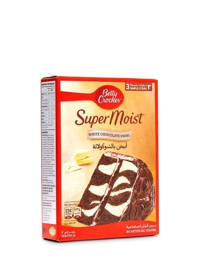 Betty Crocker Super Moist White Chocolate Swirl Mix Cake 500g