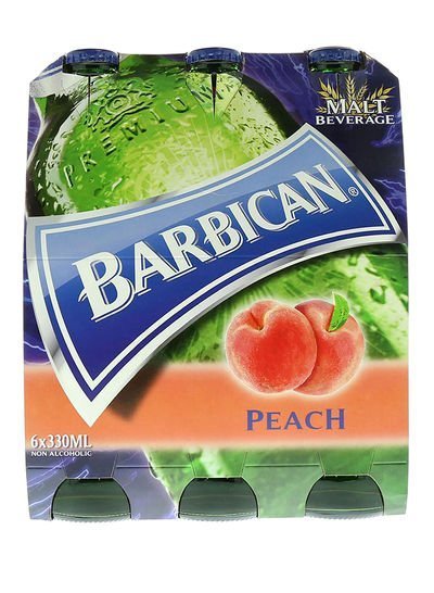 Barbican Peach Non Alcoholic Malt Beverage Bottles 330ml Pack of 6