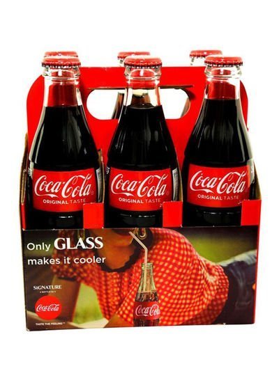 Coca Cola Soft Drink Glass Bottles 290ml Pack of 6