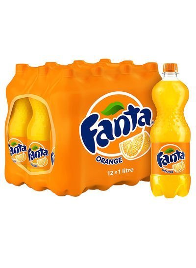 Fanta Orange Soft Drink Bottles 12 x 1L Pack of 12