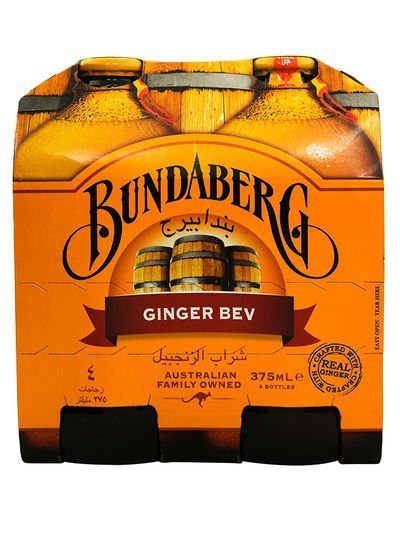 Bundaberg Ginger Bev Bottles 4 x 375ml Pack of 4