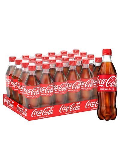 Coca Cola Regular Carbonated Drink Pet Bottles 500ml Pack of 24