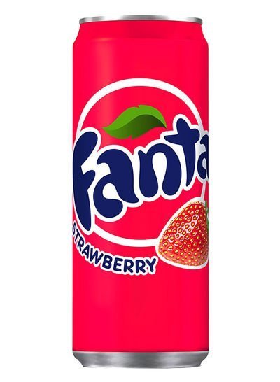 Fanta Strawberry Flavour Carbonated Soft Drink Can 330ml