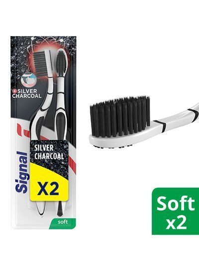 Signal 2-Piece Soft Bristle Toothbrush Multicolour
